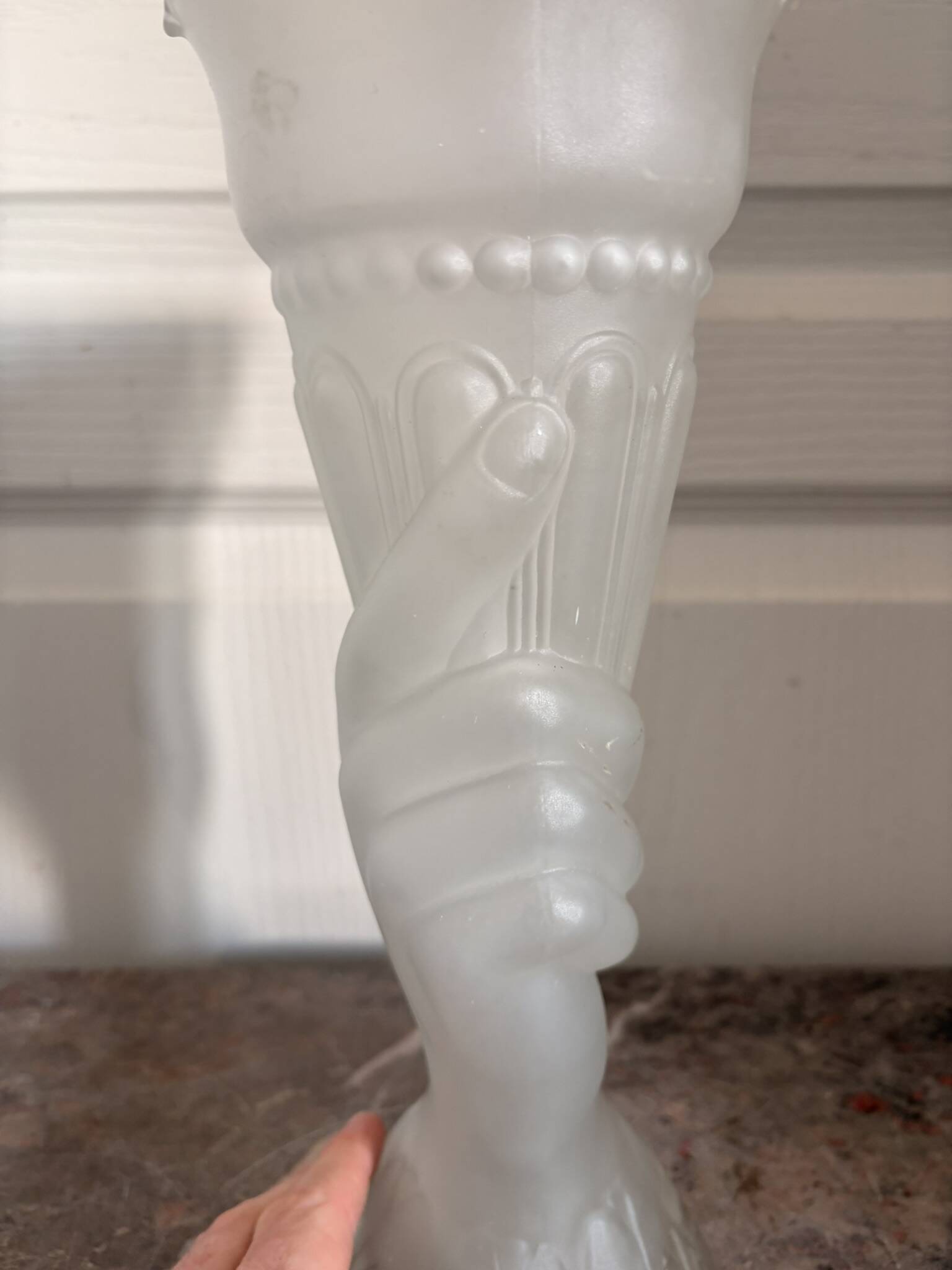 Vintage Art Deco Hand Blown LEGRAS Glass Vase