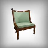 Mahogany Gondola Armchair, Empire Style – 19th Century