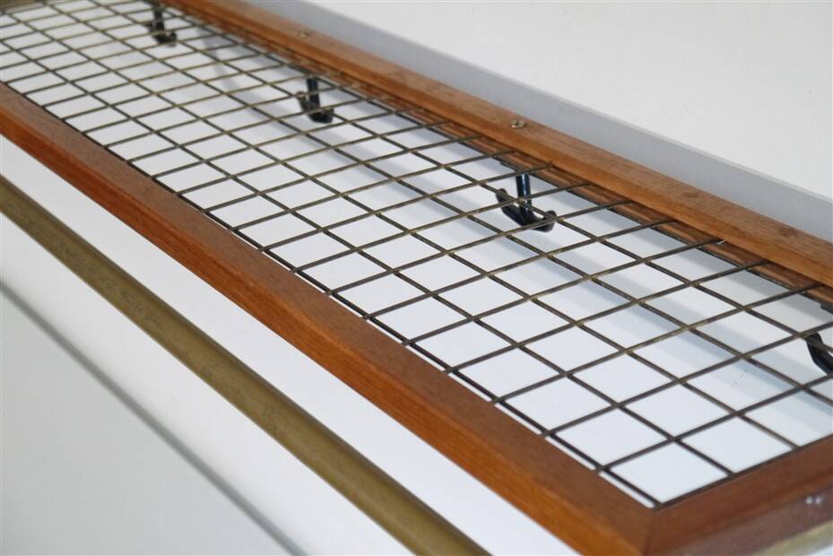 Shelf, vintage Scandinavian coat rack 1960