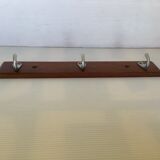 Wooden tea towel holder with 3 hooks