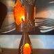 Vintage lamp ceramic copper and resin 1970