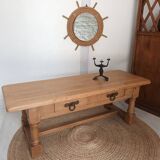 Solid oak farmhouse coffee table