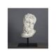 Hercules Head sculpture, small size, in resin and metal base.