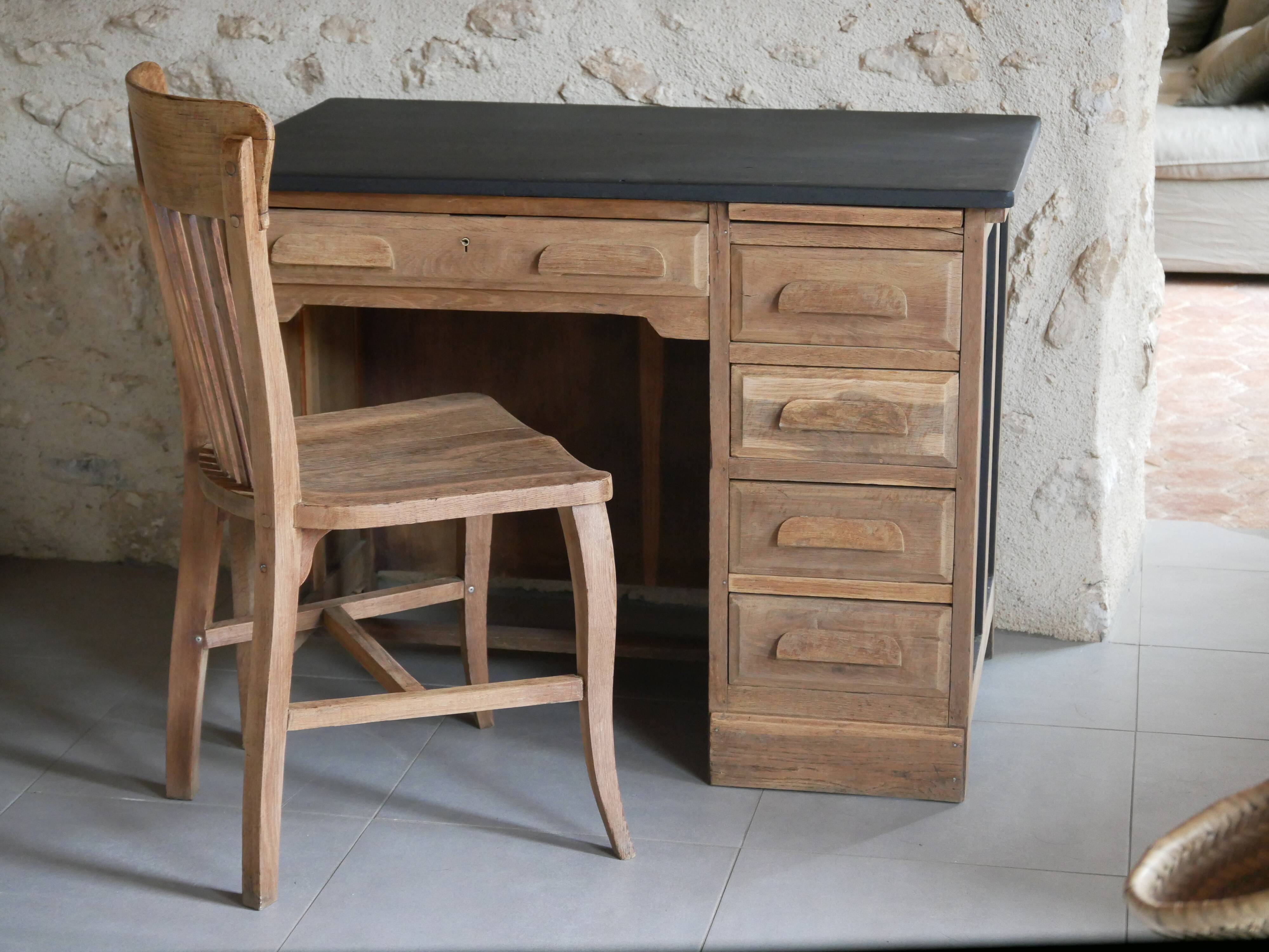 Desk and chair assembly