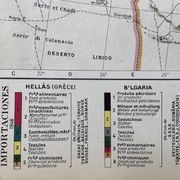 Old map Eastern Mediterranean — Trade flows 1946 | Greece,