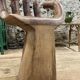 Unique vintage exotic wood hand chair, 70s