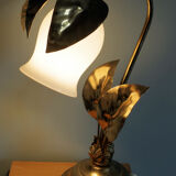 Brass flower lamp