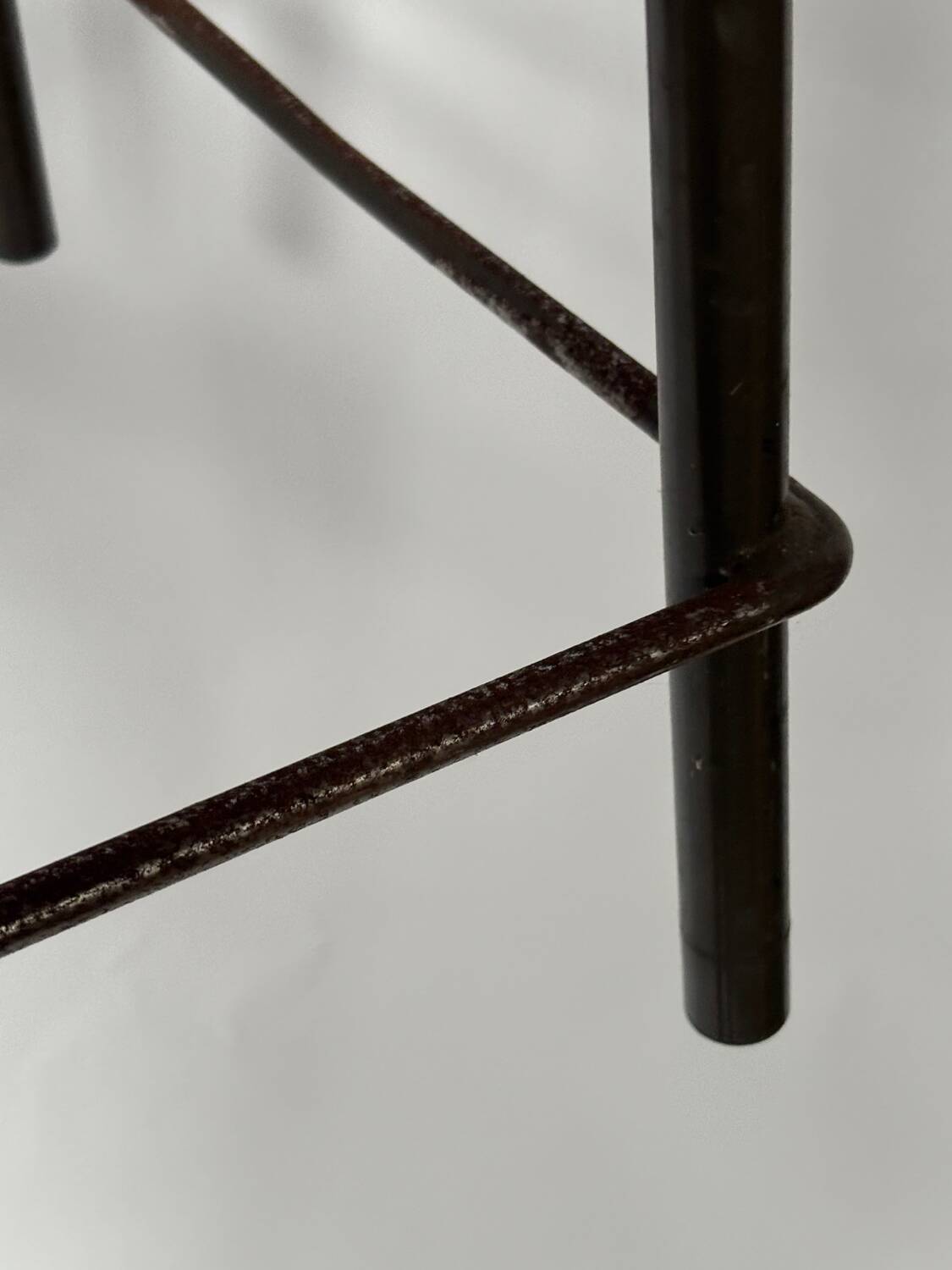 Vintage school stool, 1970s industrial design, Dutch minimalist