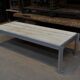 Aluminum and marble coffee table from the 1970s
