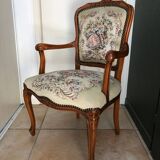 Fauteuil ancien merisier