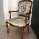 Fauteuil ancien merisier