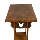 Vintage high side table in wood / plant table / shelf