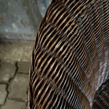Arm chairs in dark rattan