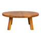 60s Massive Oak round coffee table for de Puydt