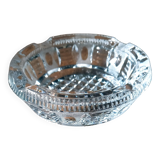 Ancien cendrier en cristal taillé Décor Art Déco Vintage Années 40/50