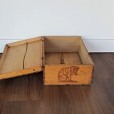 Advertising wooden box