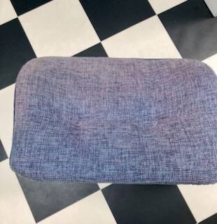 Vintage armchair in wood and blue velvet