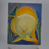 Oil on canvas butterfly fish