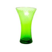 Postmodern vase, green glass, Huta Hortensja, Poland, 1970s
