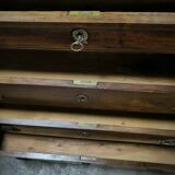 Louis Philippe period chest of drawers in solid walnut