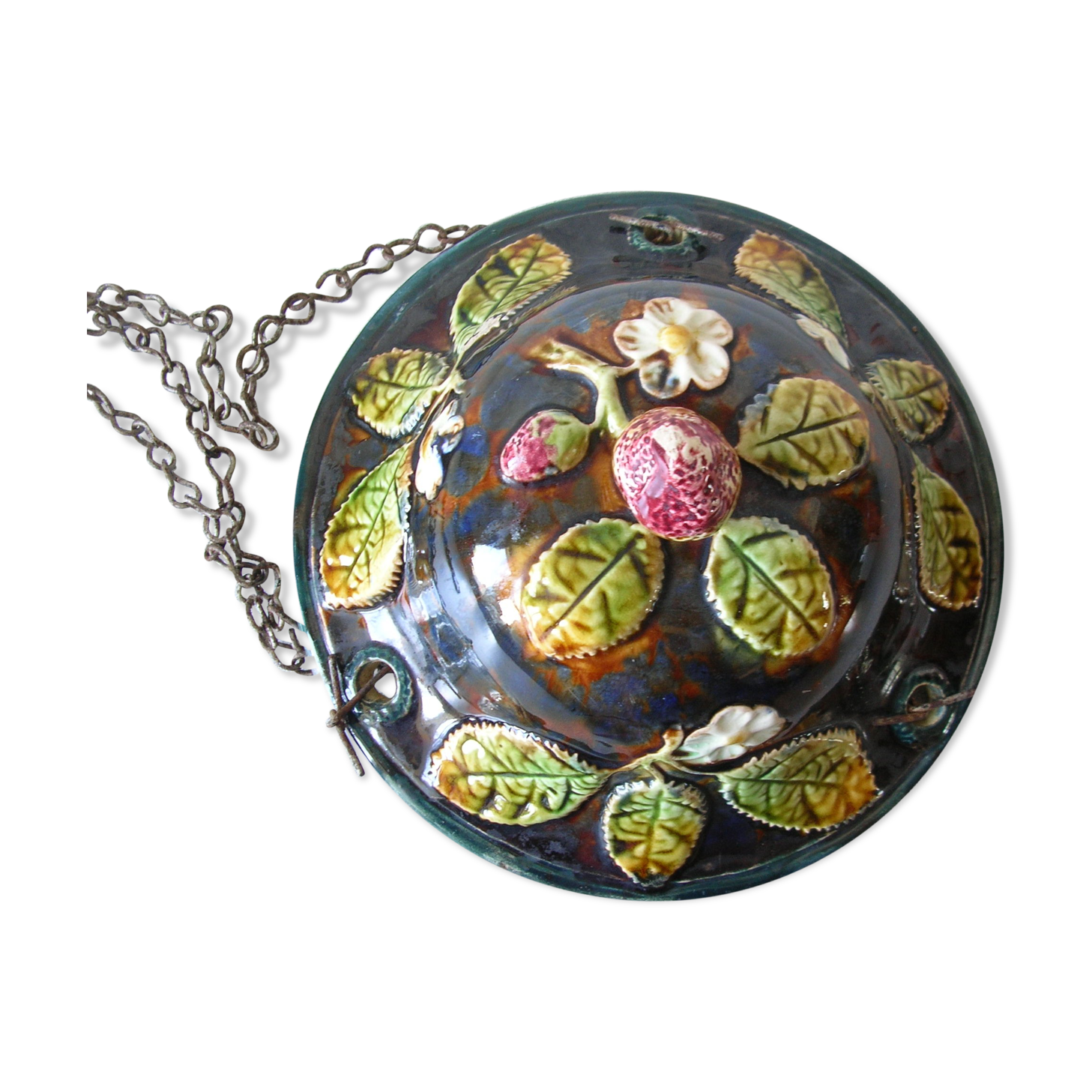 Old suspension basin planter slurry floral decoration art deco winter garden veranda