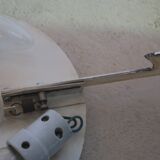 Frosted ice glass plafonnier, Kaiser Leuchten label, 1970s