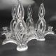 4 crystal lily candle holders from Vannes le Châtel.