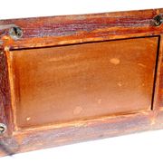 Mirror wood old teak patina blue 57x3x34cm 1
