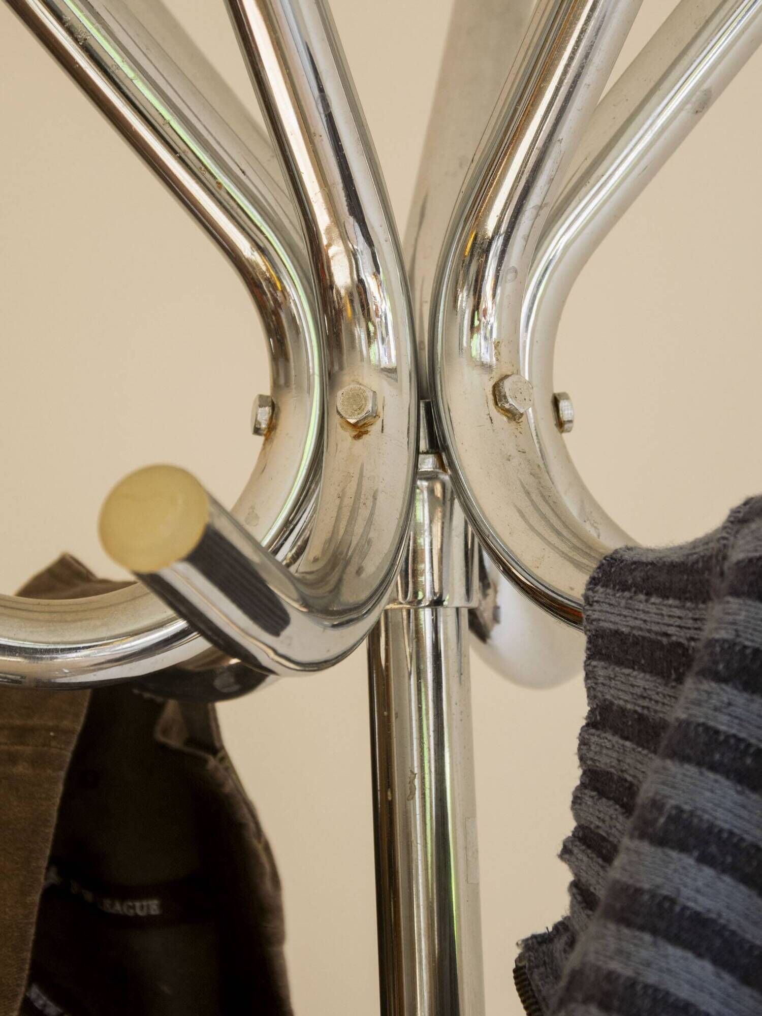 Vintage chrome coat rack