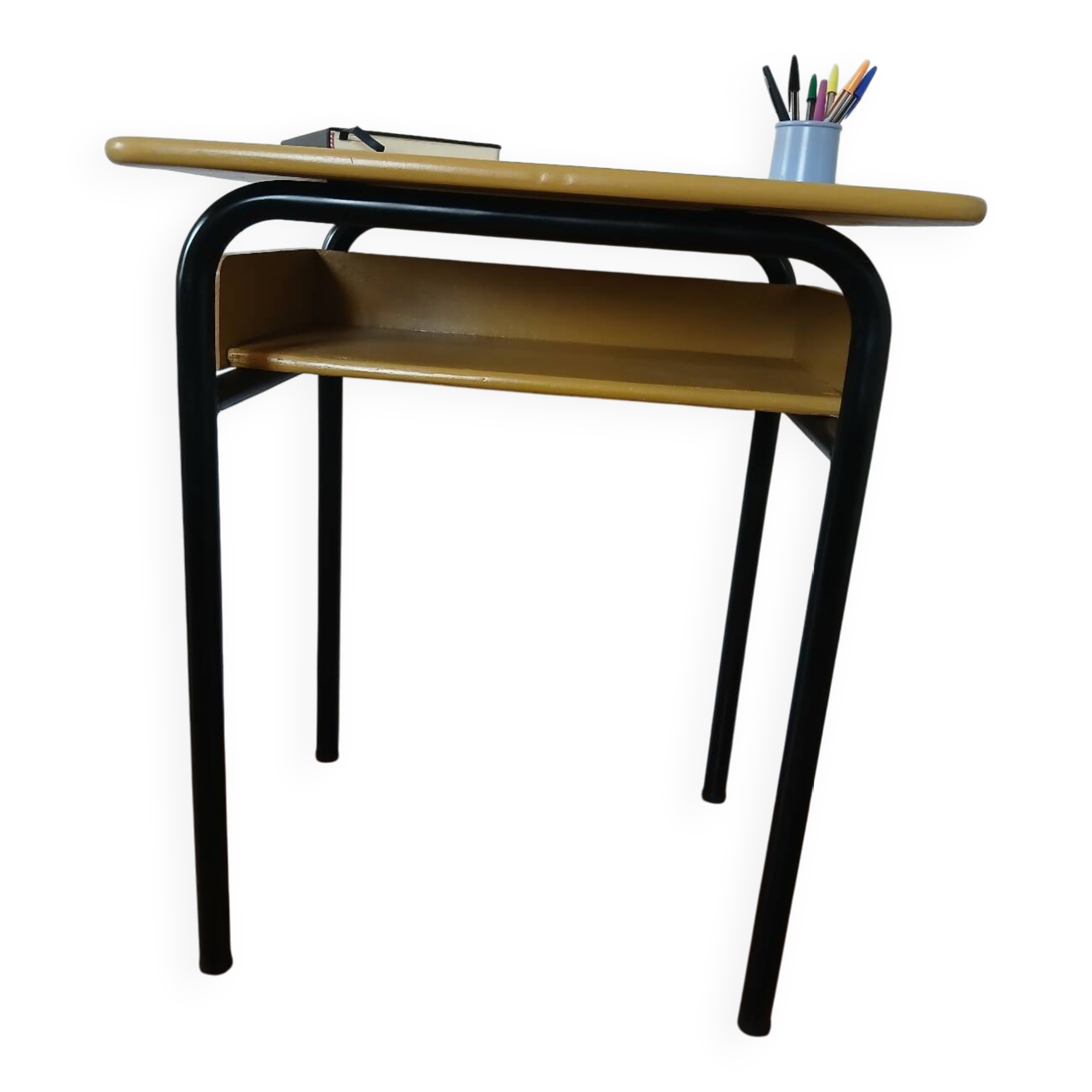refurbished wooden school desk