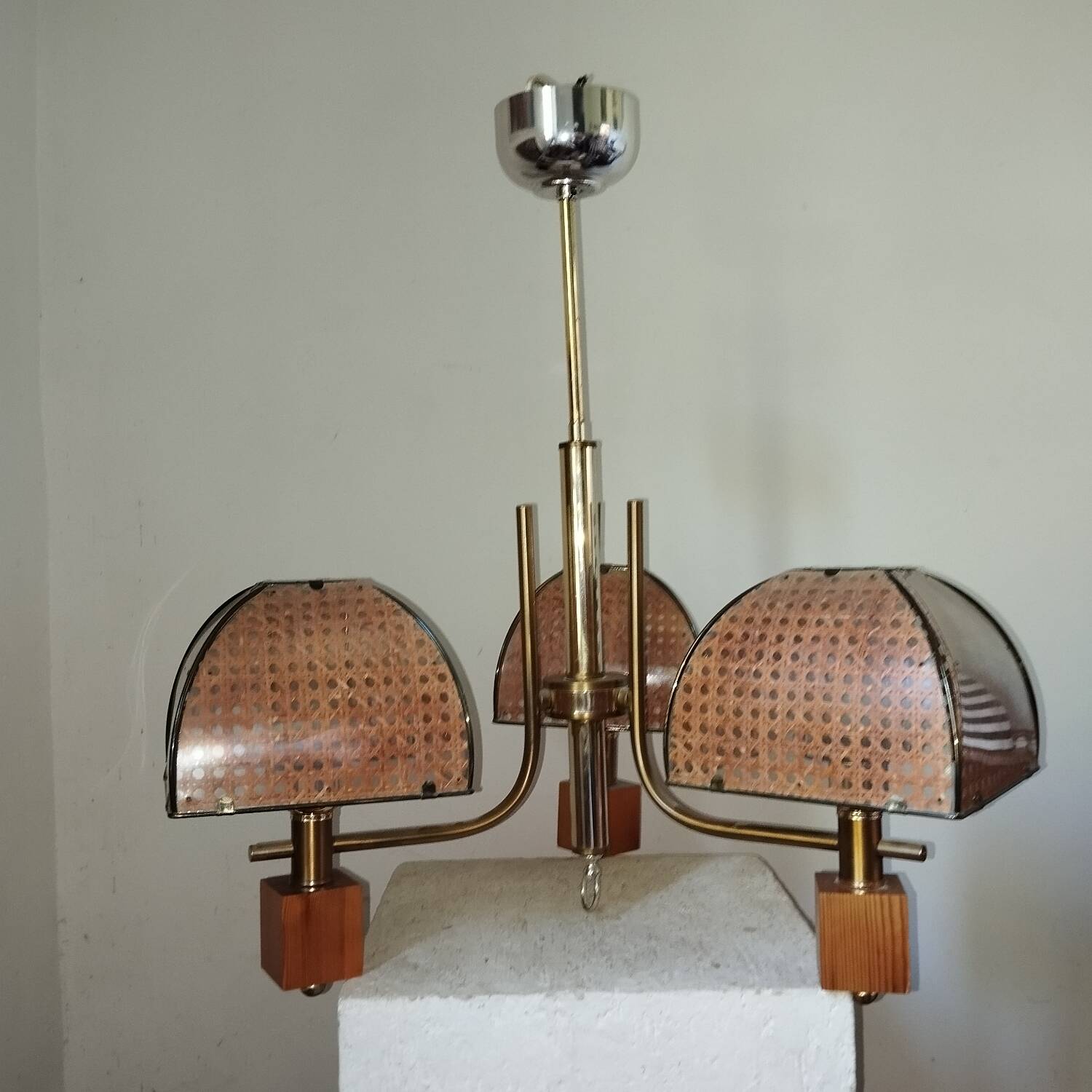 Cane chandelier from the 70s and 80s