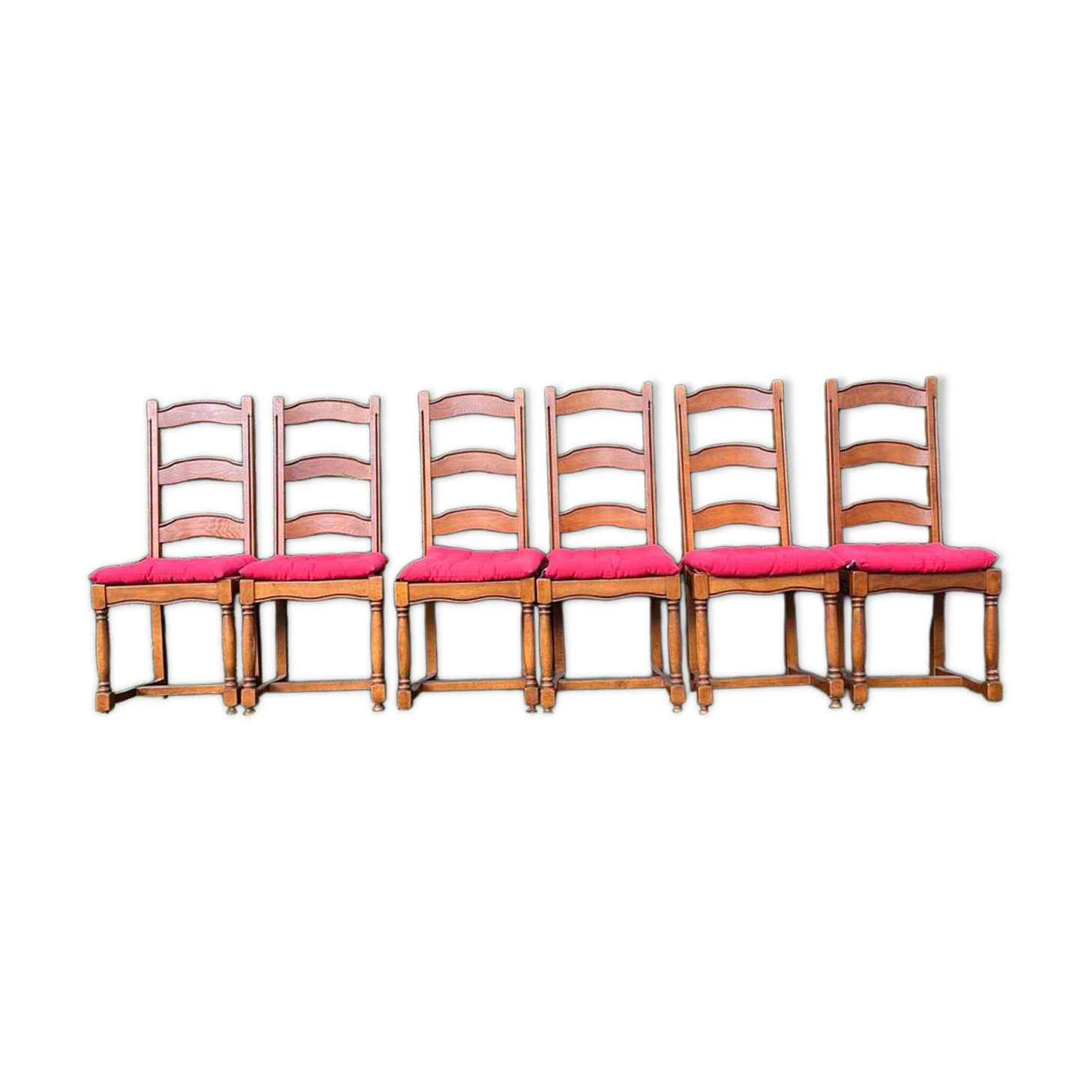 6 oak farmhouse chairs