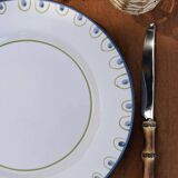 Set of 4 hand-painted ceramic dinner plates