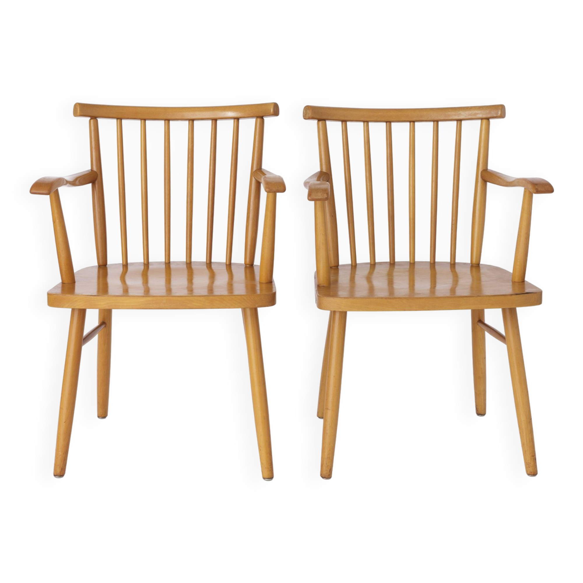 Pair Lübke Chairs 1950s Vintage Germany
