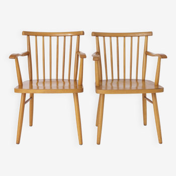 Pair Lübke Chairs 1950s Vintage Germany