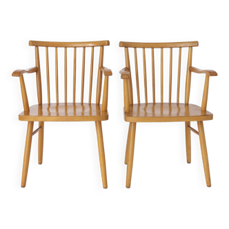 Pair Lübke Chairs 1950s Vintage Germany