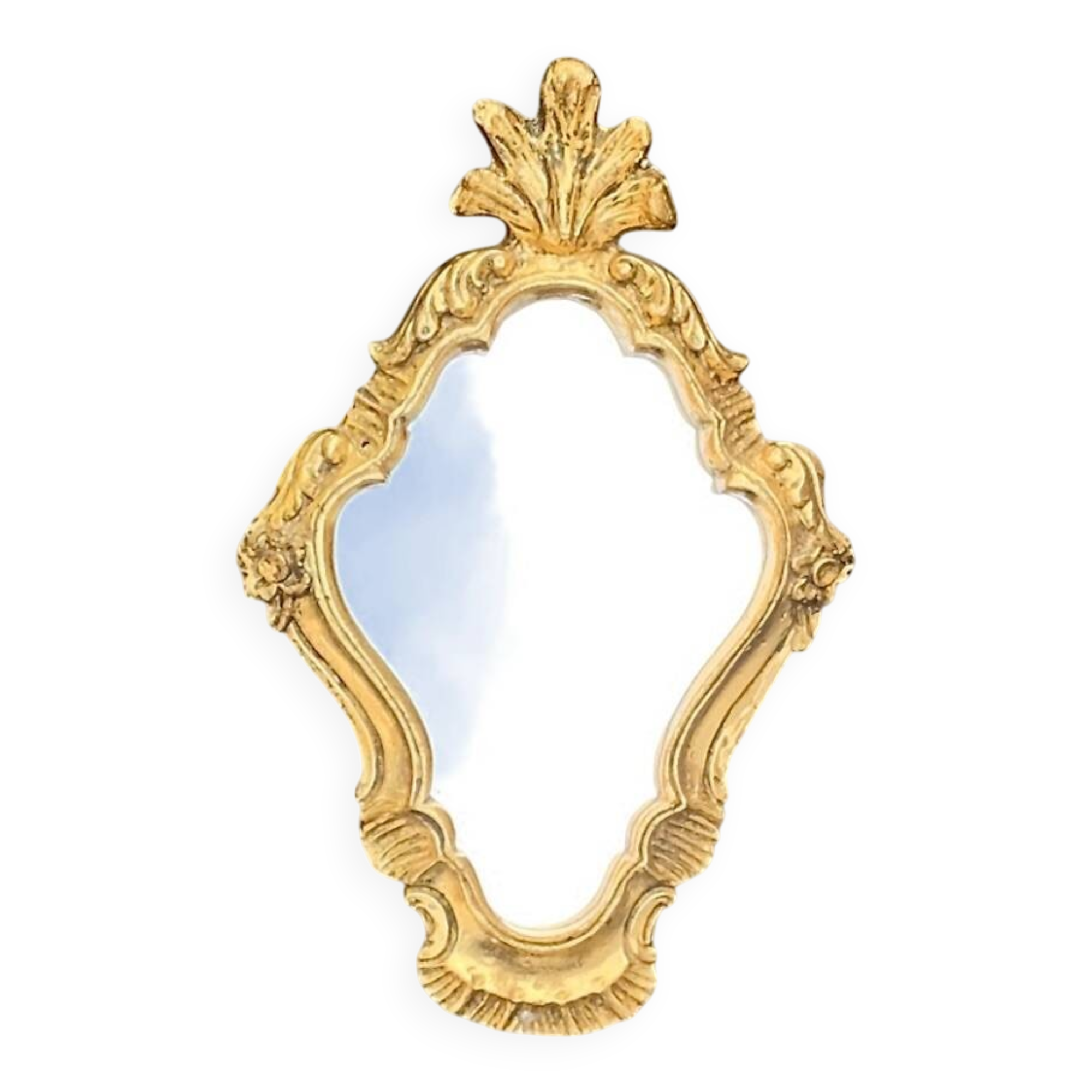 Small gold wall mirror – vintage rococo style