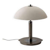 Lampe de table dôme chromée et dépolie - Lampe champignon moderniste - vintage des années 80/90