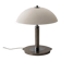 Chrome and frosted dome table lamp - modernist mushroom lamp - vintage from the 80s/90s.