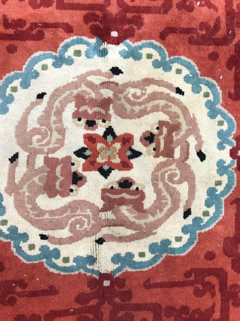 Old Chinese  wool rug 154 x 254 cm