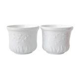 Pair of planter, vintage planter, ceramic planter, FAL Capuchos alcobaça, pot cover