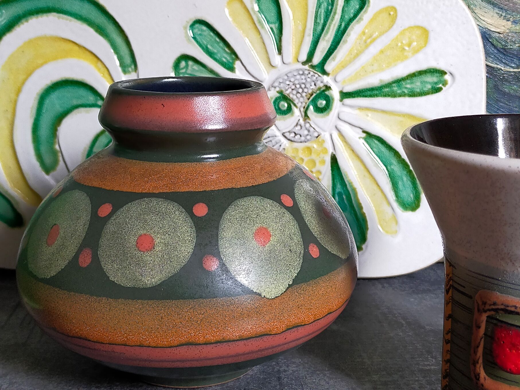 Duo of vases, vintage Scandinavian ceramics