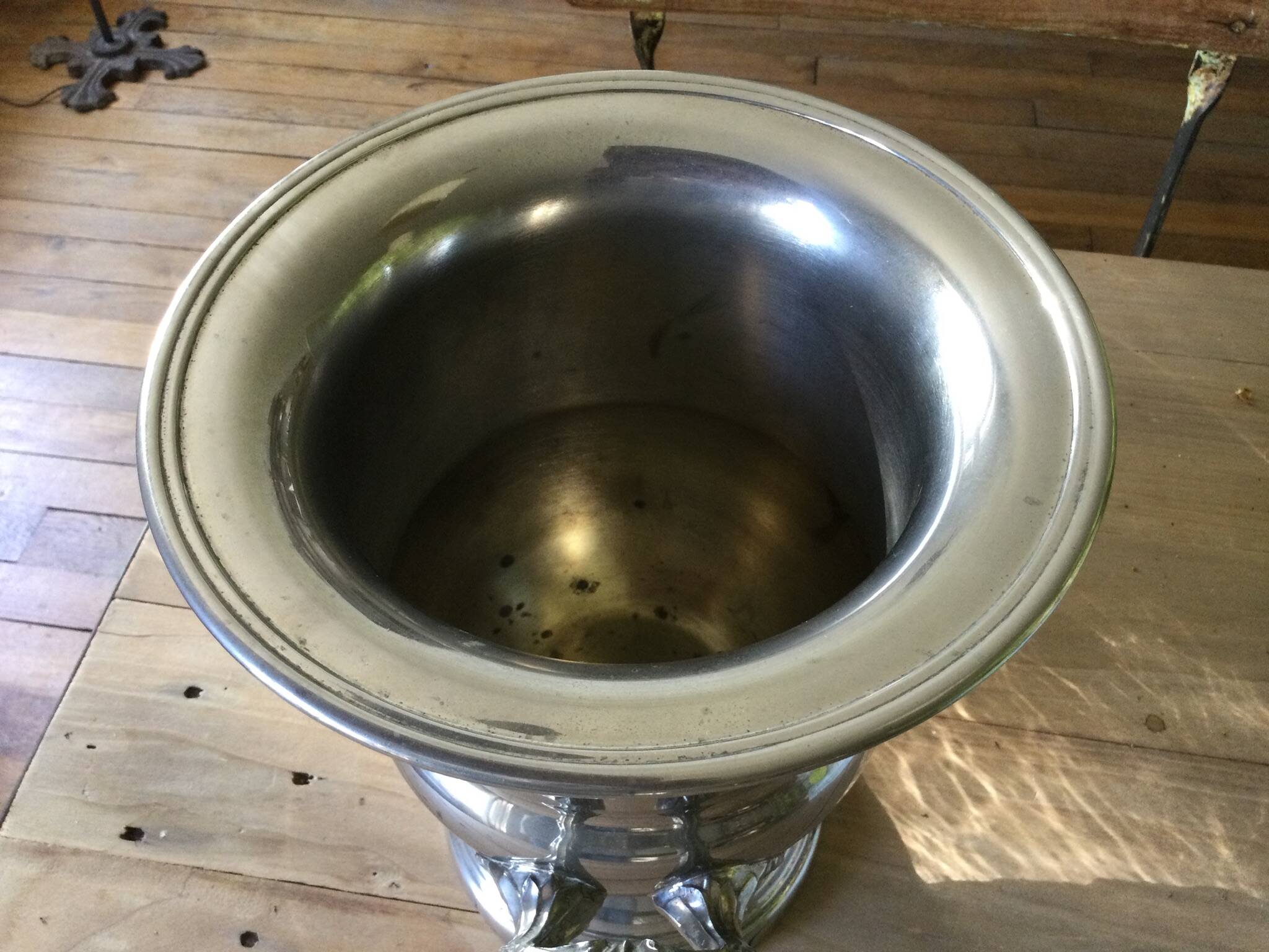 Seau à champagne métal argenté