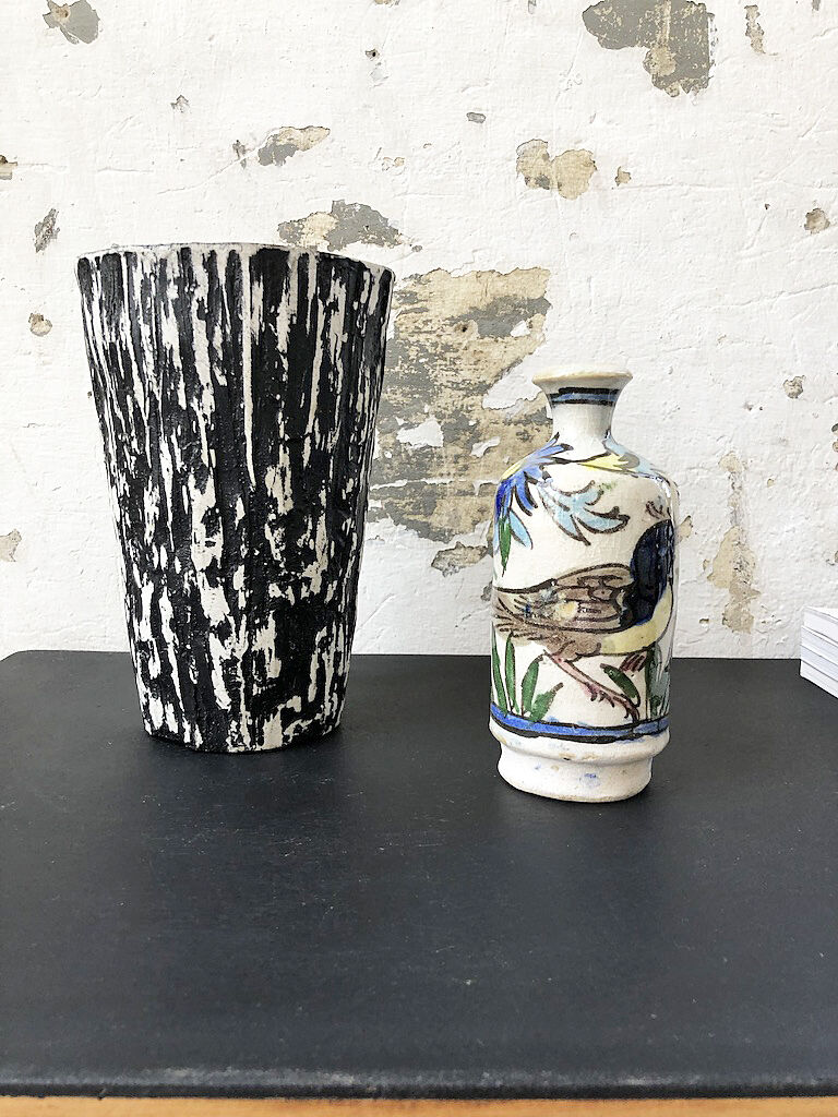 Vintage black vase