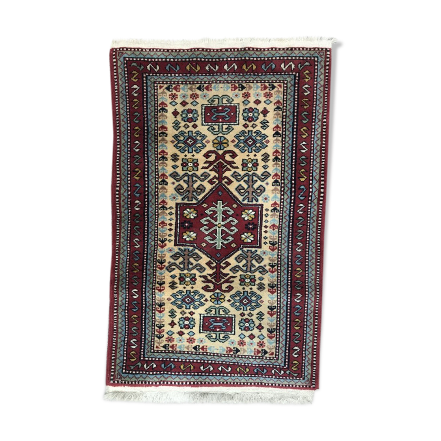 Carpet vintage caucasian chirwan done hand 75 x 120 cm