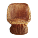 Fauteuil corbeille en rotin tressé