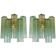 Contemporary green “tronchi” murano glass wall sconce