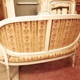 Louis XVI lounge bench - 2 armchairs