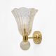 Attributed to Barovier & Toso Brass and Pulegoso Murano Glass Sconces, Pair