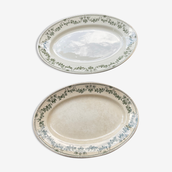 2 oval dishes . Badonvillers.model champagne